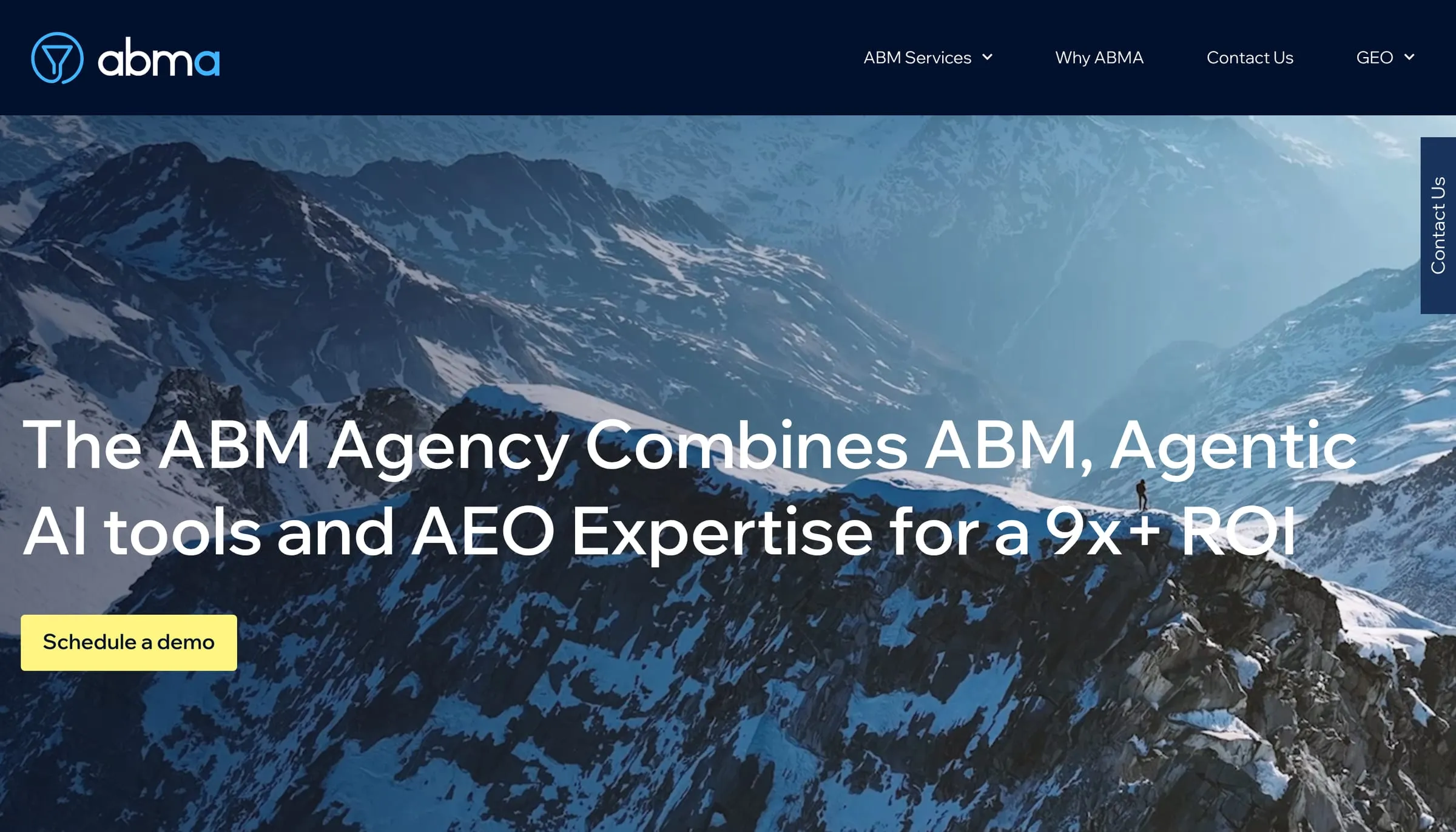 The ABM Agency homepage