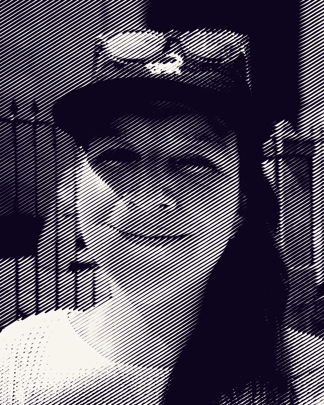 Alejandra Soto, Graphic Designer, 32 degree line-screen treatment