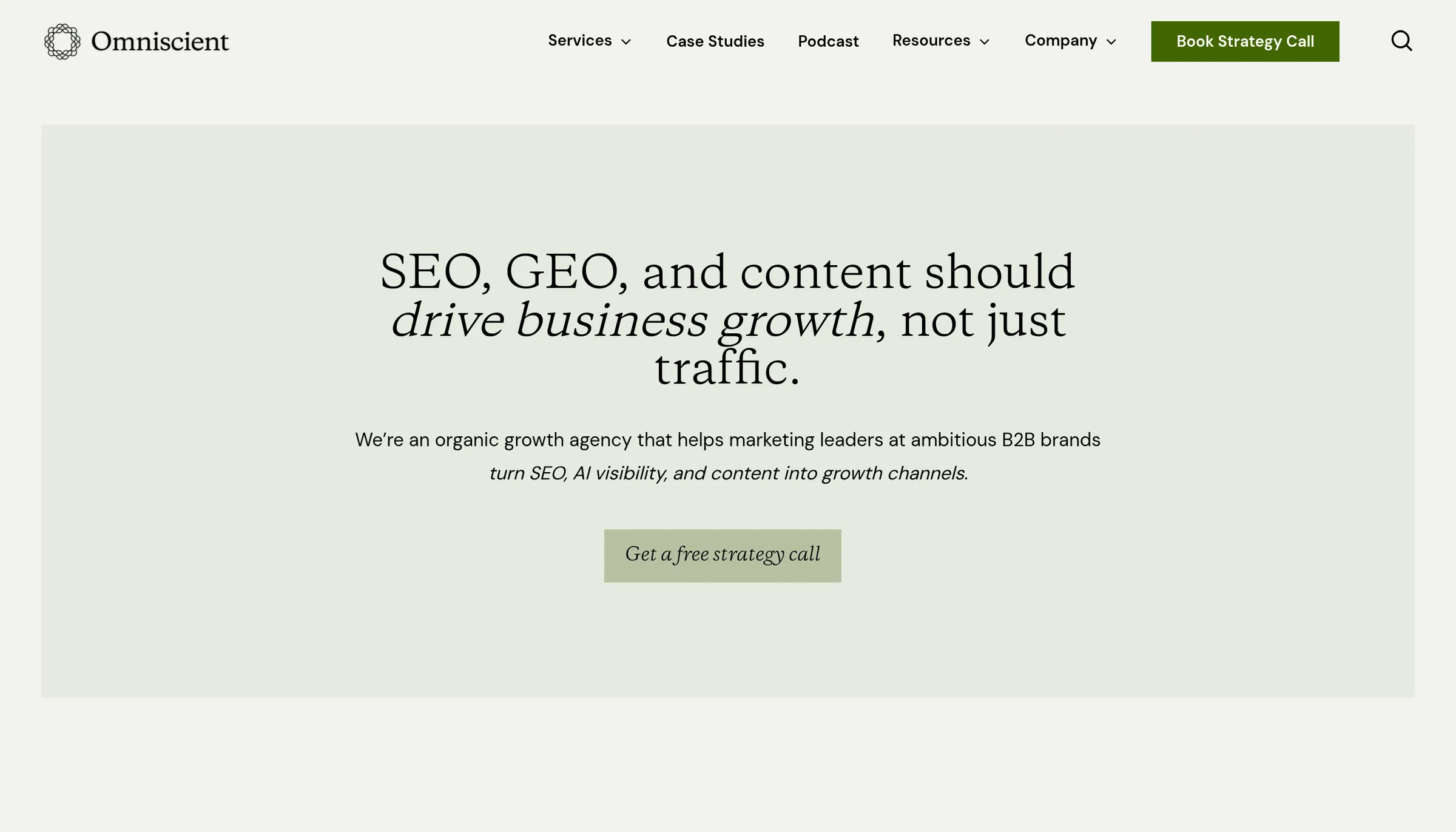 The Omniscient Digital homepage