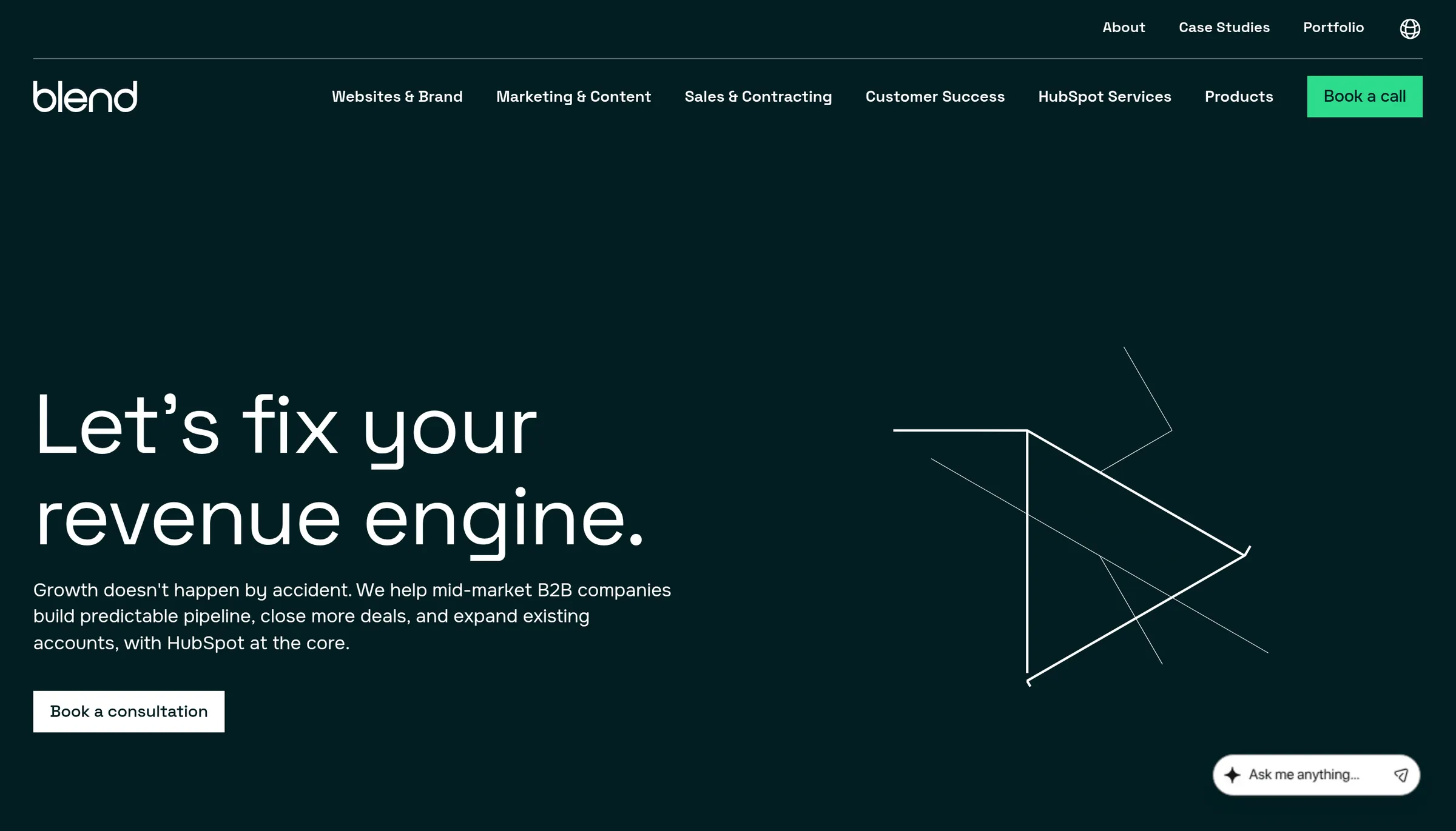 The Blend homepage