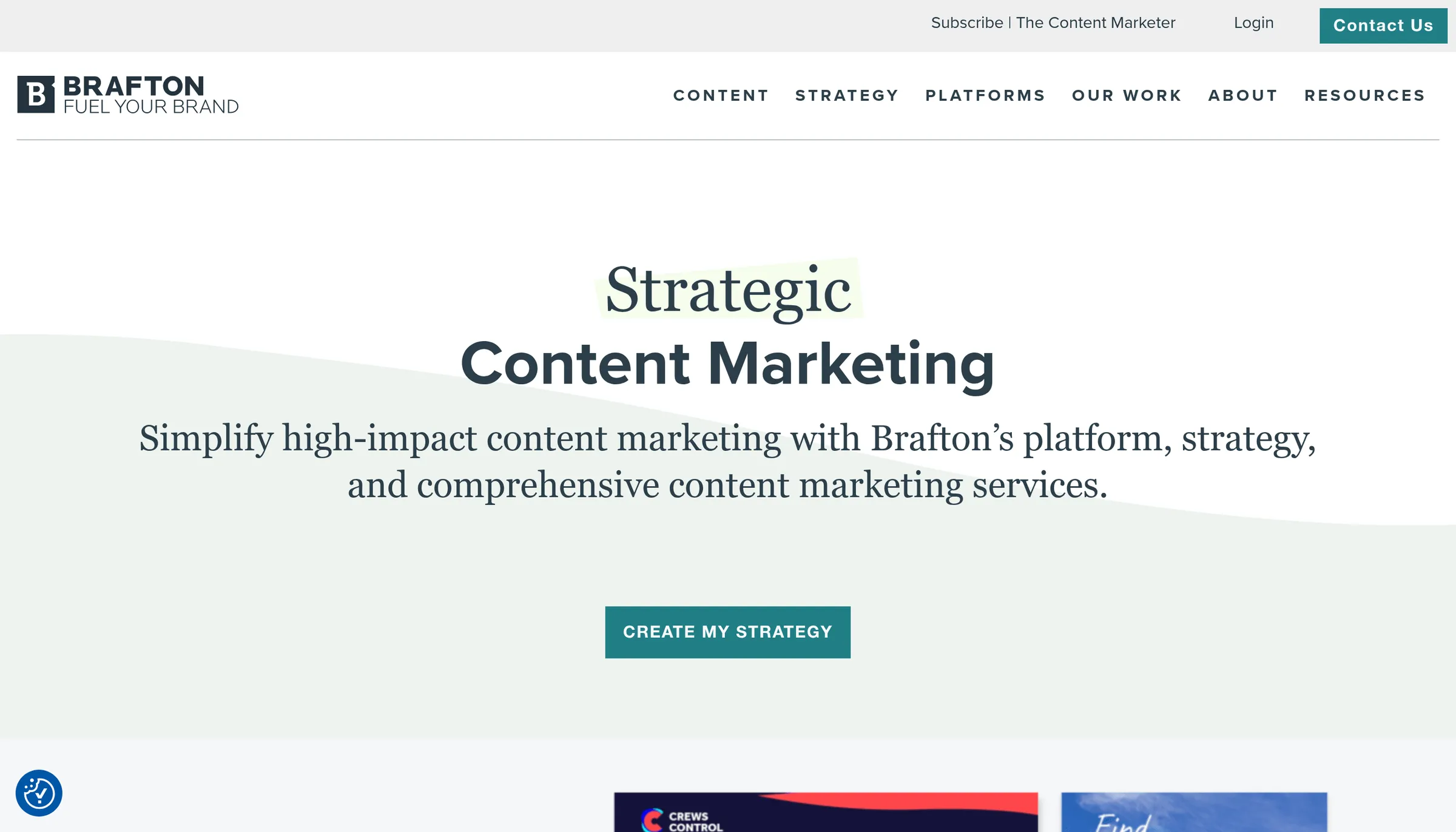 The Brafton homepage