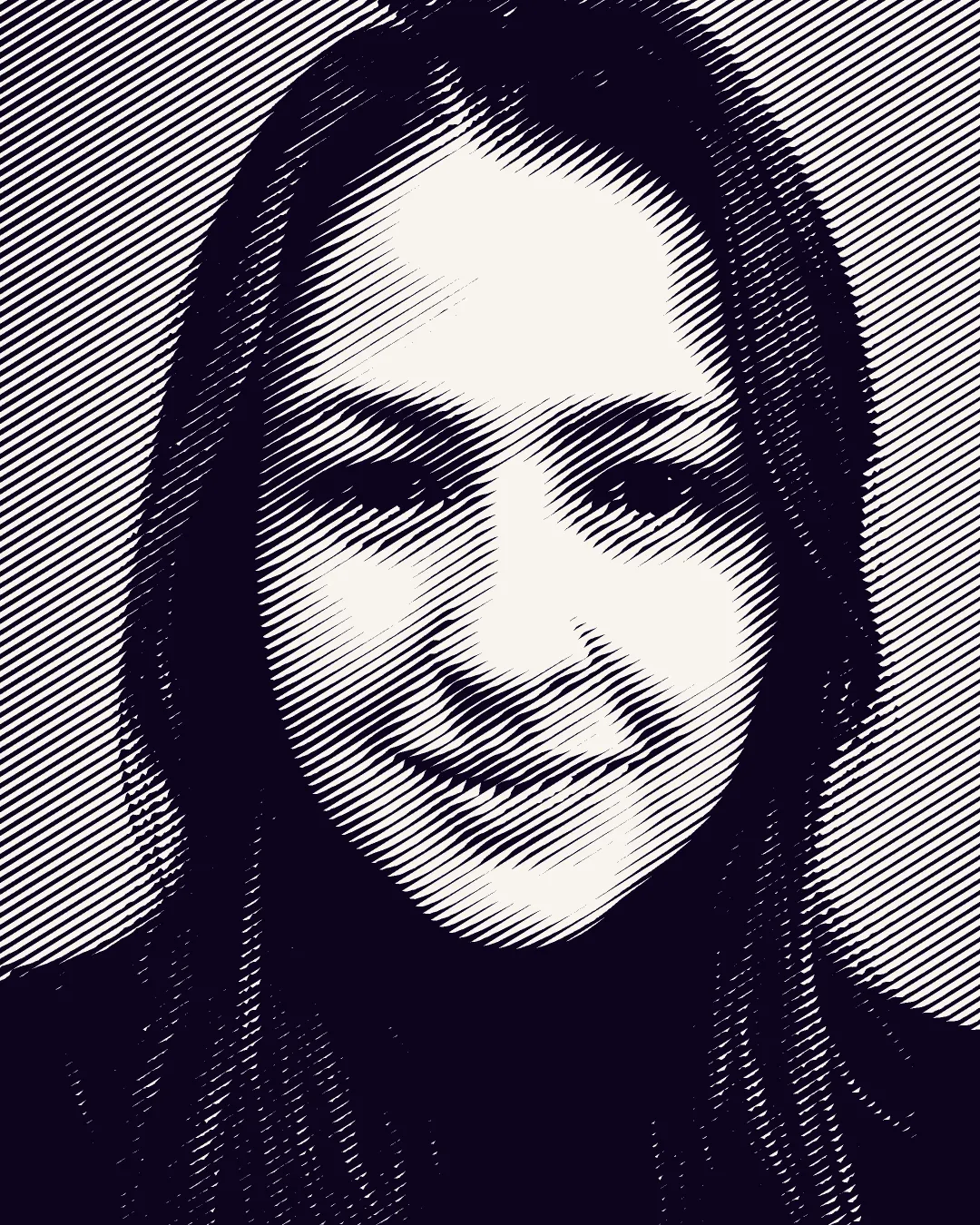 Bruna Braune, Sr. Manager, Marketing Ops, 32 degree line-screen treatment