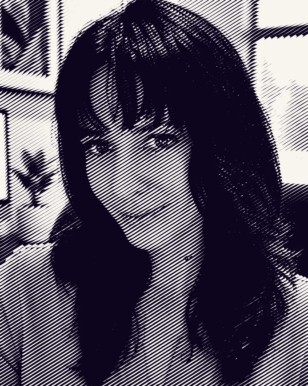 Claire Starbuck, Marketing Strategist, 32 degree line-screen treatment