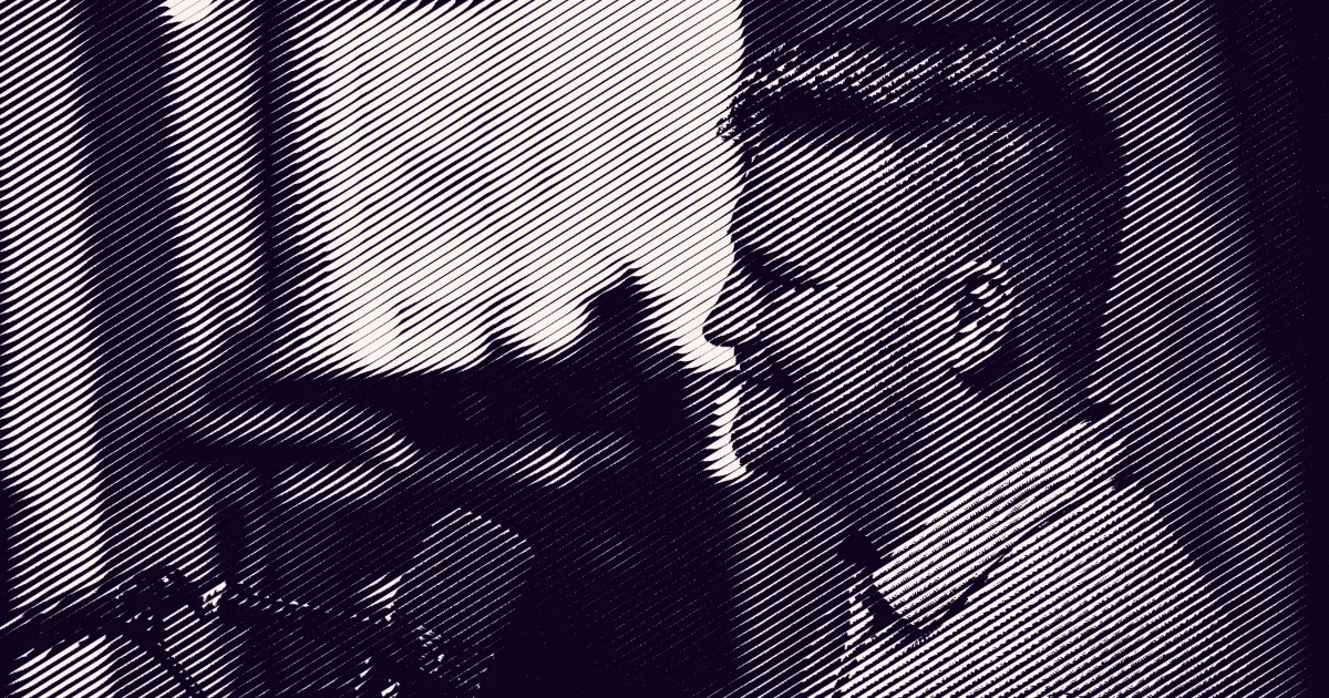 Colin Costigan recording at the mic, 32 degree line-screen treatment