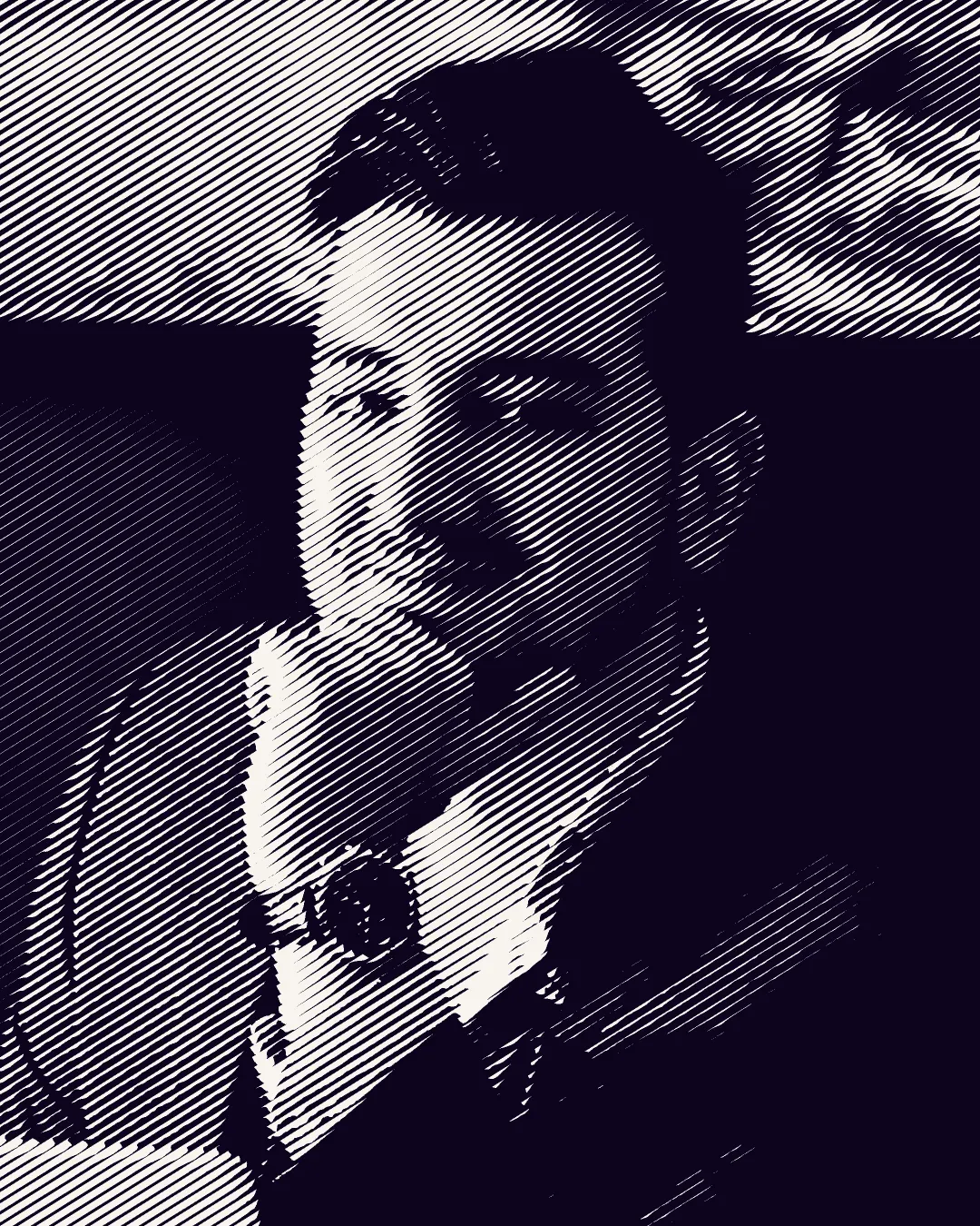 David Ristovski, Marketing Strategist, 32 degree line-screen treatment