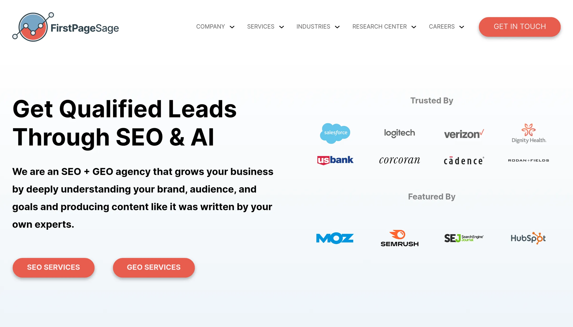 The First Page Sage homepage