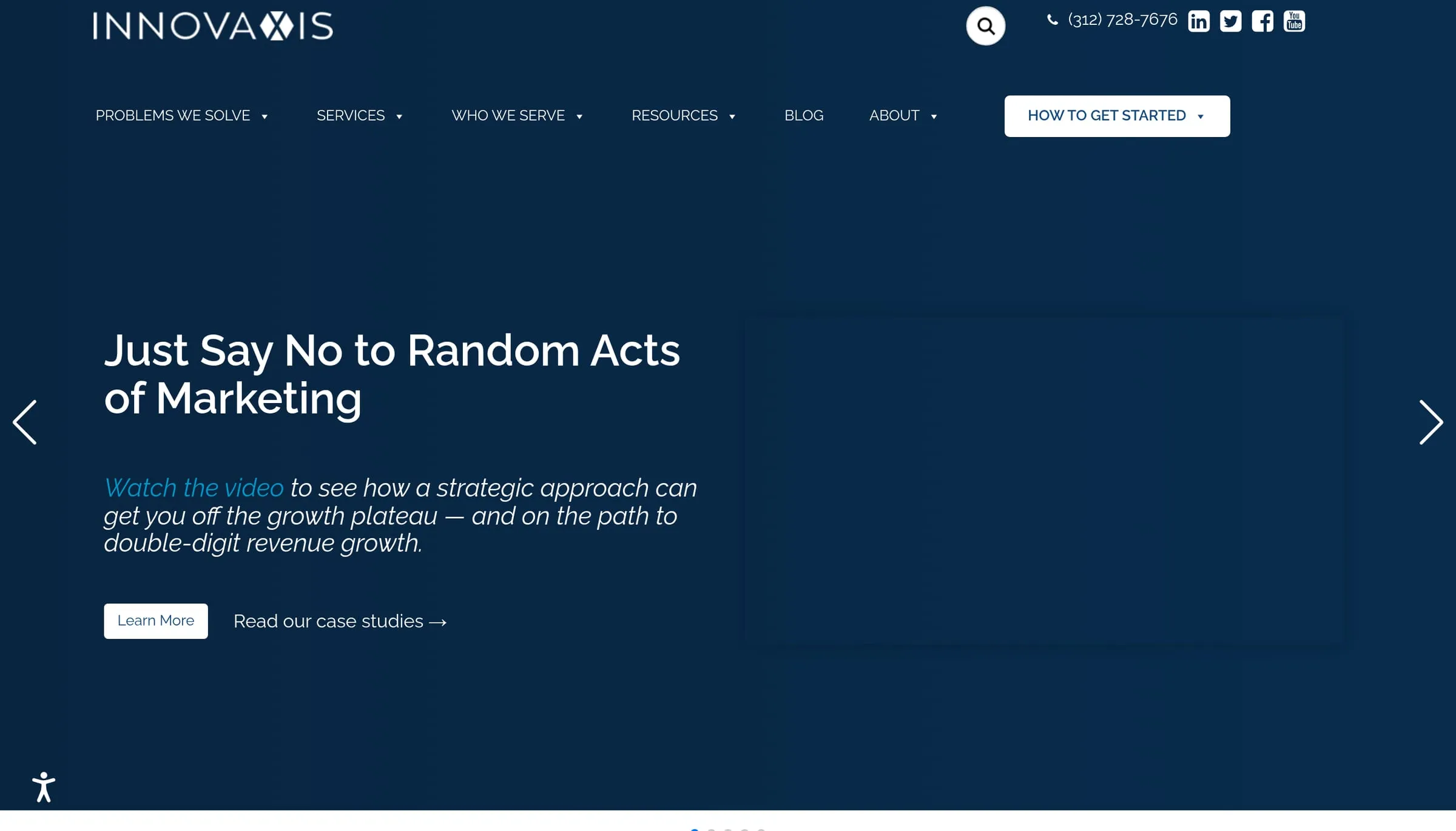 The Innovaxis homepage