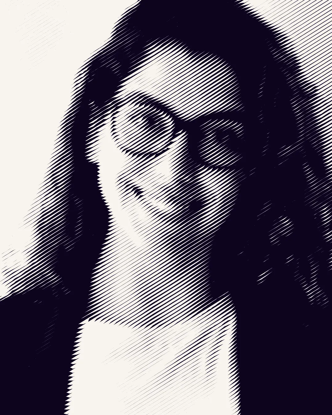 Maria Azul Rios, Graphic Designer, 32 degree line-screen treatment