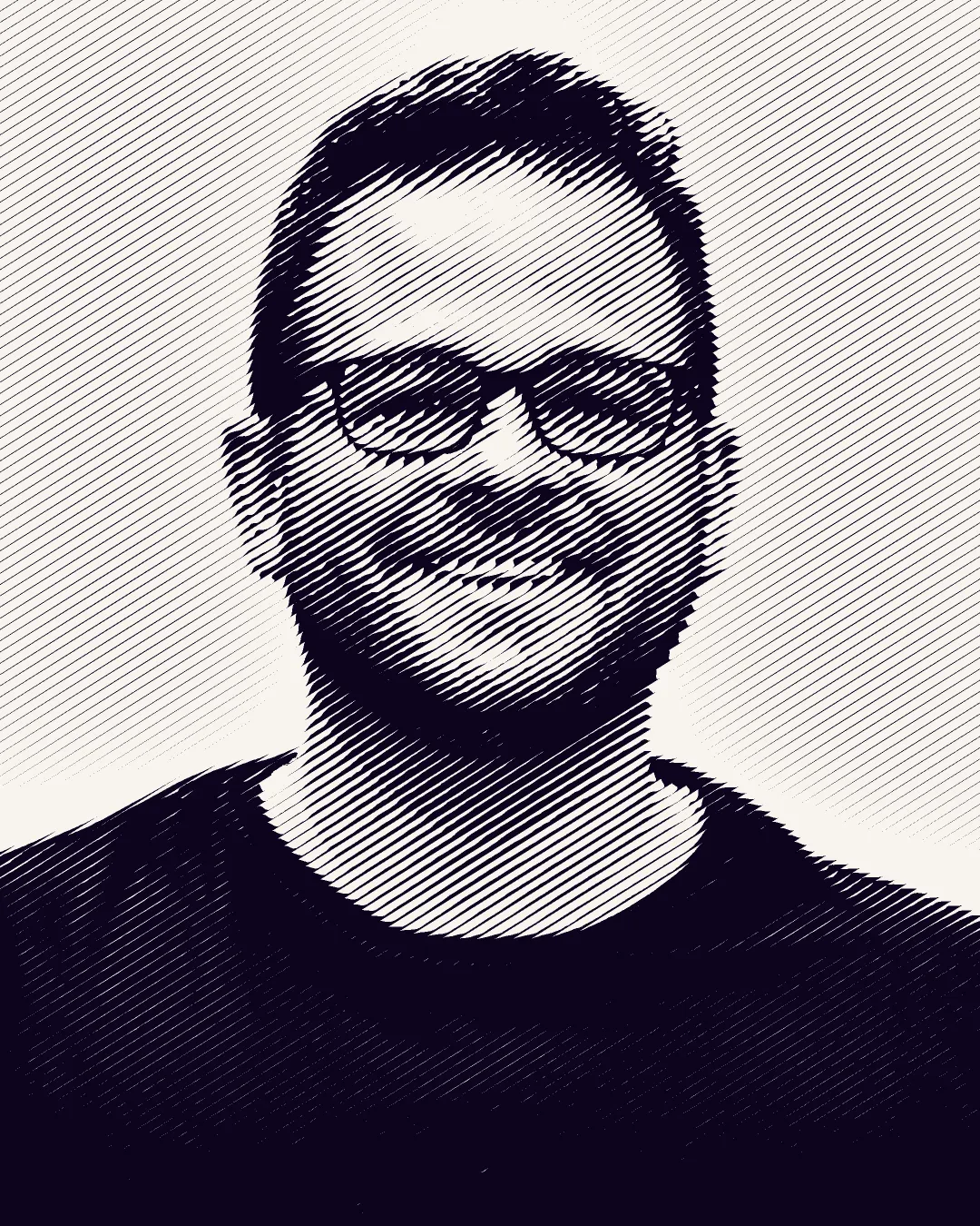 Nick Bennett, Account Director, 32 degree line-screen treatment