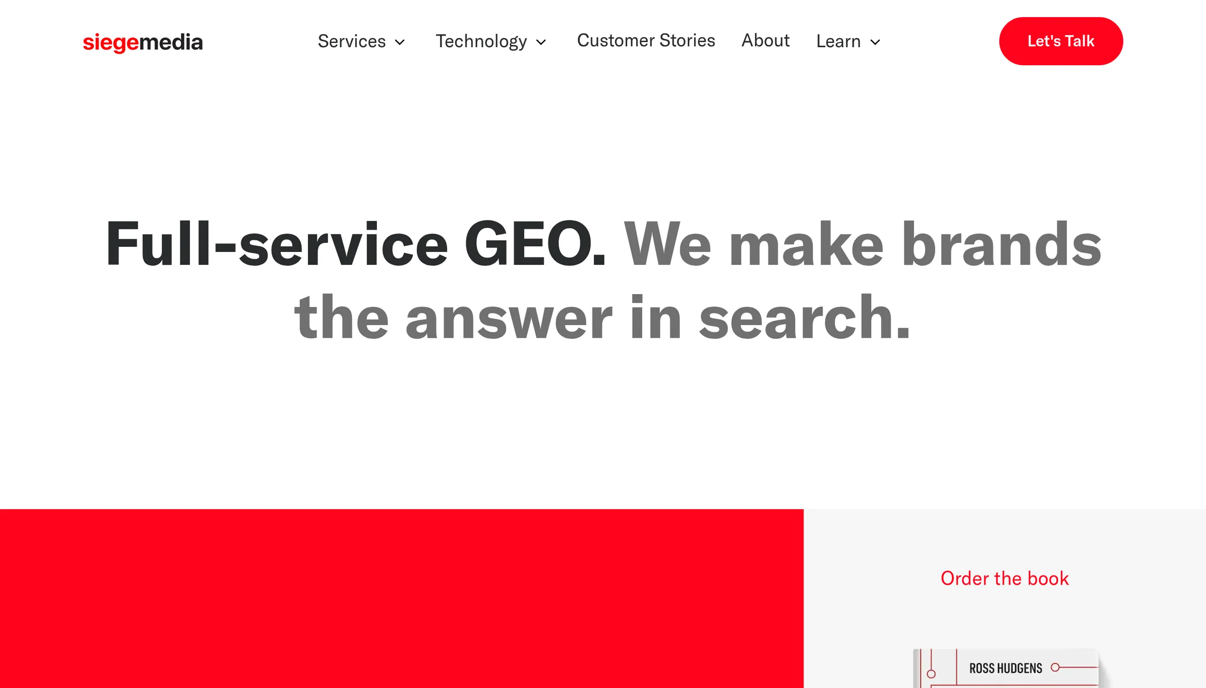 The Siege Media homepage