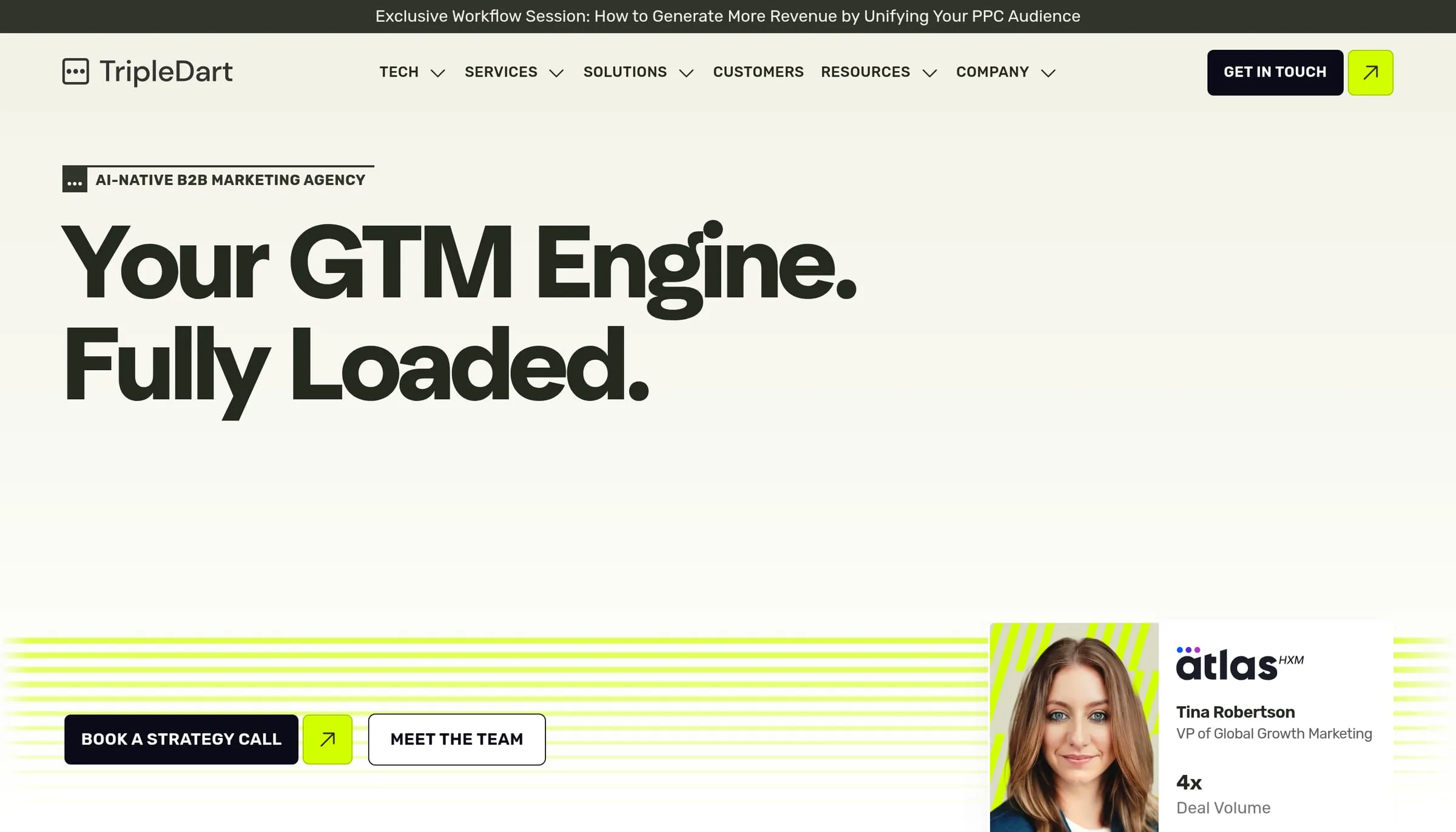 The TripleDart homepage