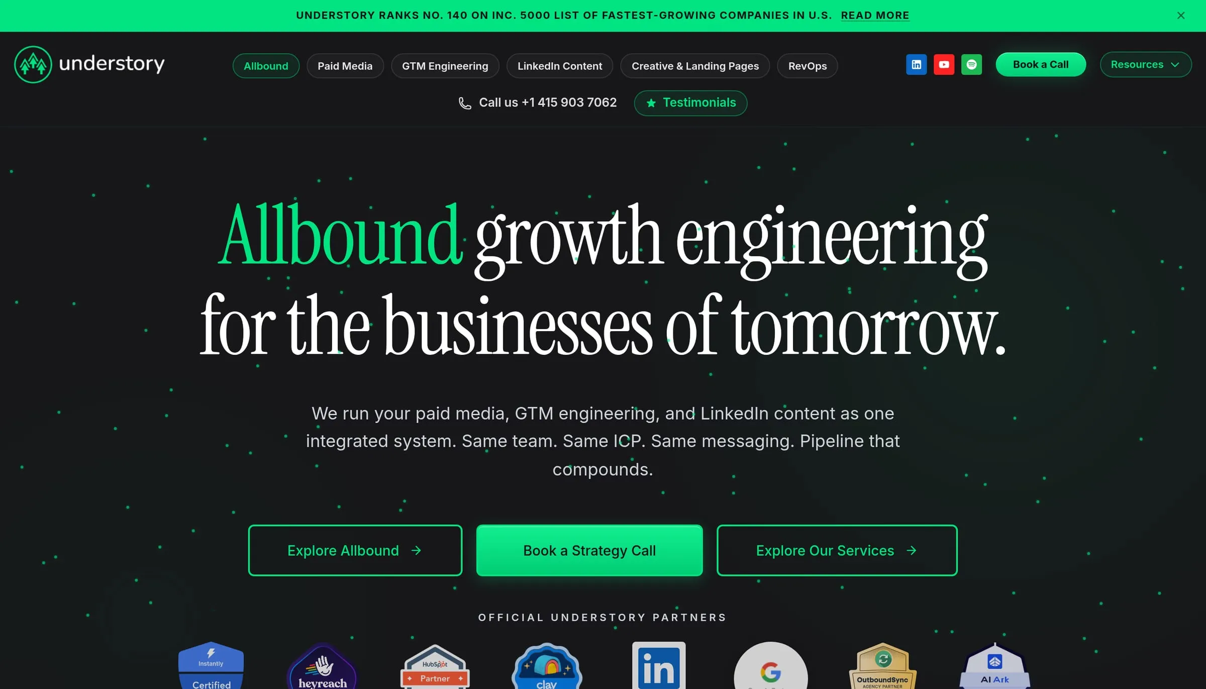 The Understory homepage