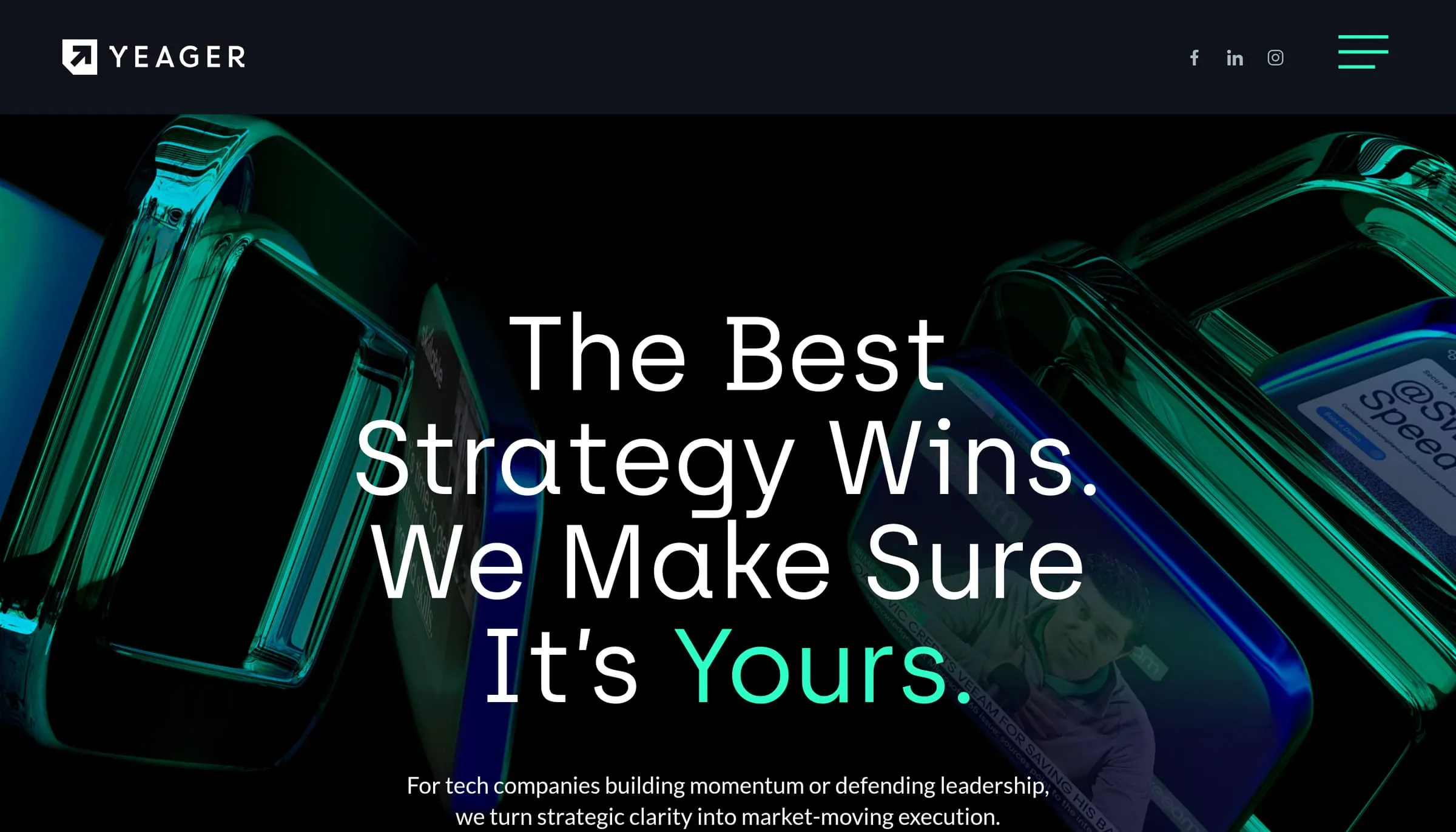 The Yeager Marketing homepage