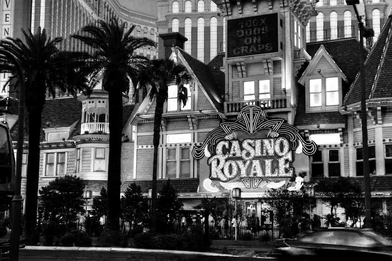Entrance to Casino Royale hotel at central part of Strip in Las Vegas on May 06, 2009. It is known for its promotional slot play.